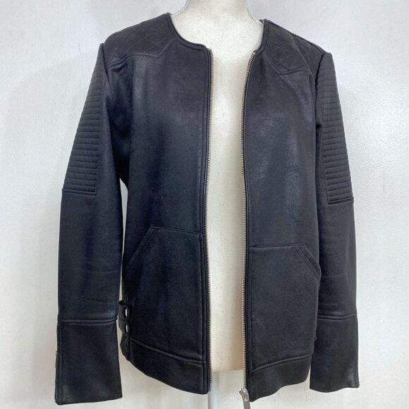 SPORT THE KOOPLES BLACK QUILTED ZIP JACKET - L - Picture 6 of 11